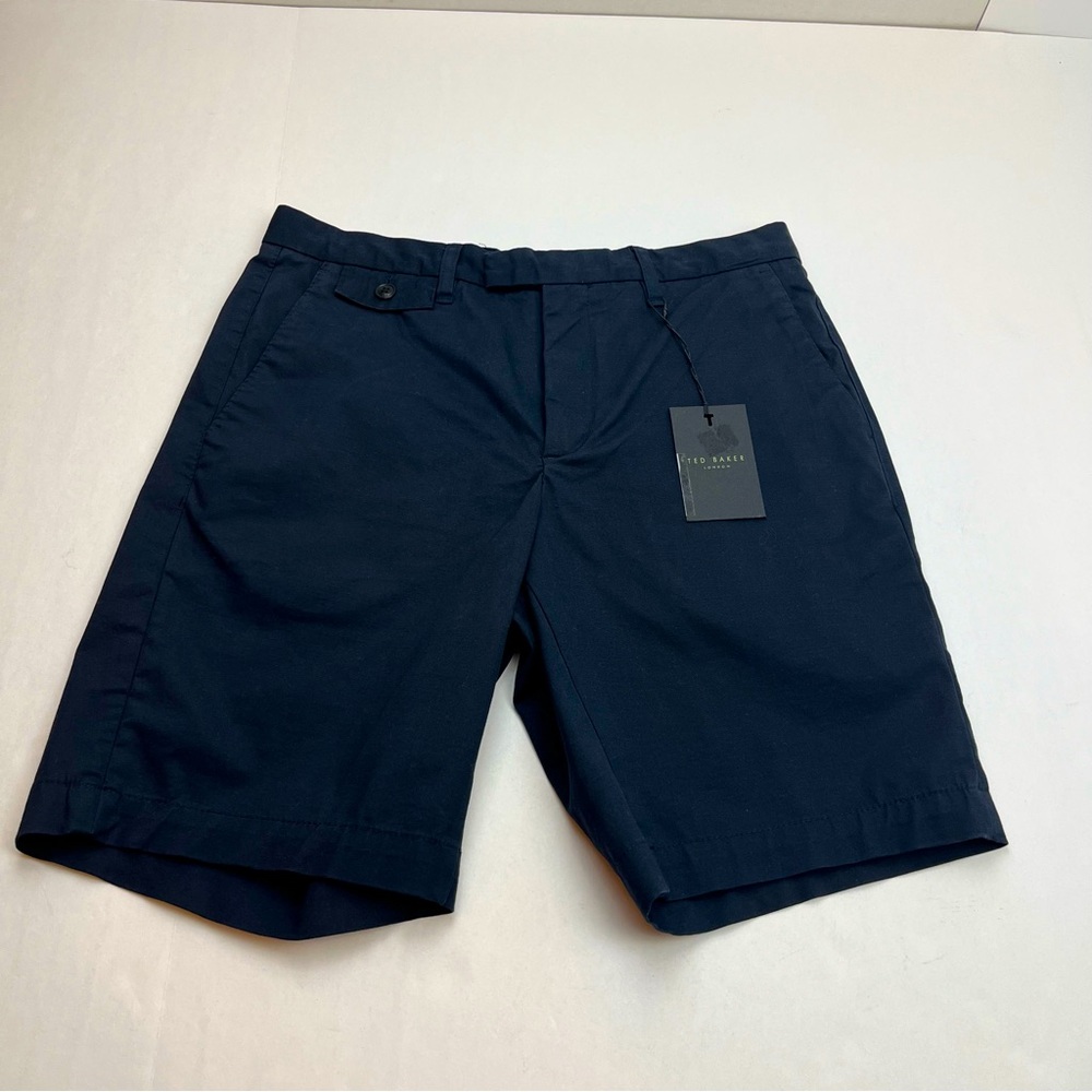 Ted Baker London Ashford Mens‎ Size 30R 30 Regular Navy Blue Chino Shorts NEW